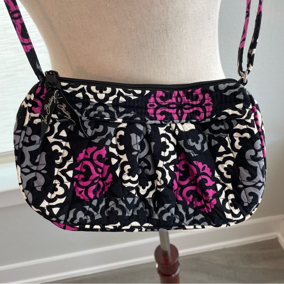 Vera Bradley Mini Crossbody purse Quilted purple and black - Picture 2 of 6